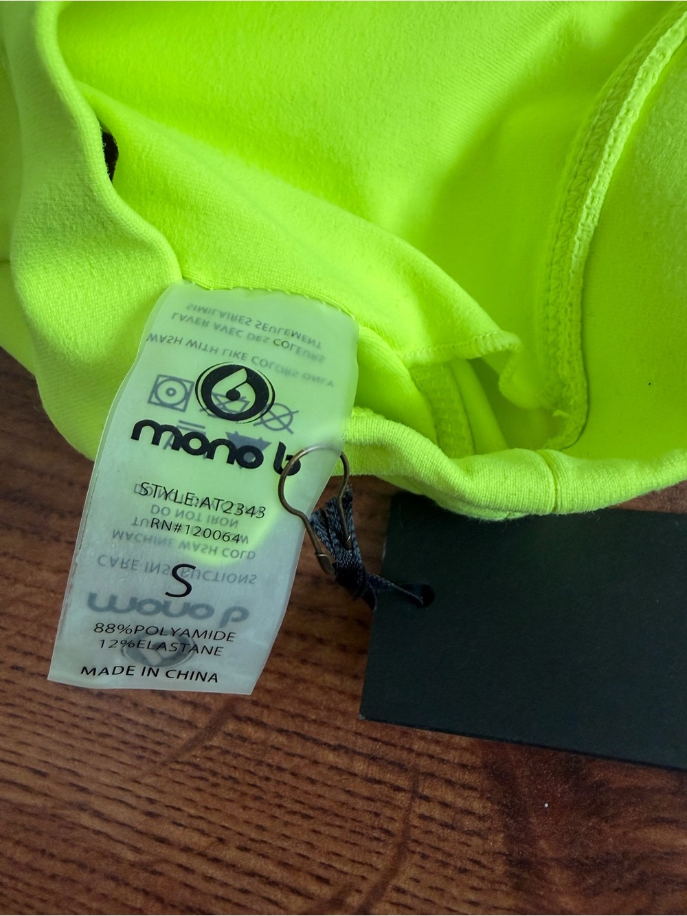 Mono B sports bra neon yellow - Picture 6 of 6